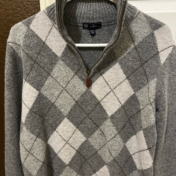 J Crew argyle quarter zip sweater - Picture 2 of 3